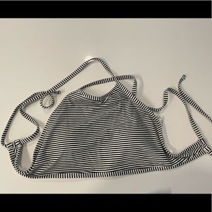 aerie black and white bikini set! size large tops and bottoms